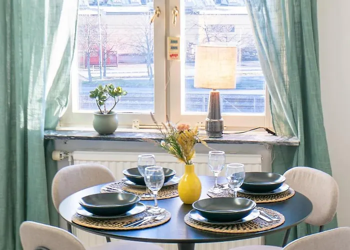 Daire Scandi-boho 1br Calm & Well-connected Location Göteborg